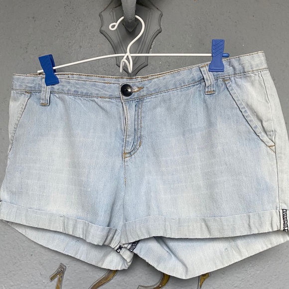 MNG Blue Jean Light Rinse Cuffed Denim Shorts USA8 - Picture 3 of 11